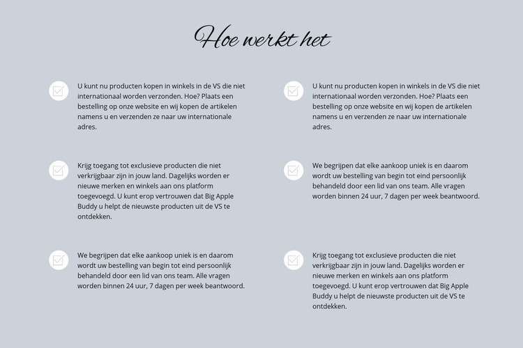 Hoe werkt het Website mockup