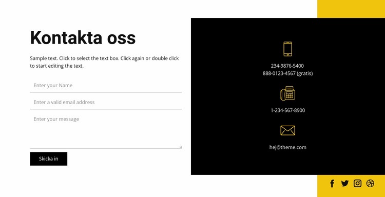 Arbeta när som helst CSS -mall