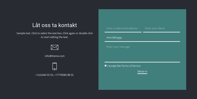 Boka en första konsultation WordPress -tema