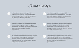 O Nasıl Çalışır - Ücretsiz Web Sitesi Şablonu