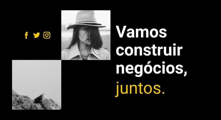 Vamos construir negócios Modelos de construtor de sites