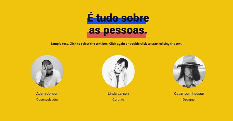 Tudo sobre equipe Design do site