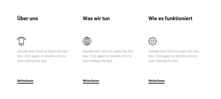 Wir kümmern uns um die Zukunft HTML-Vorlage