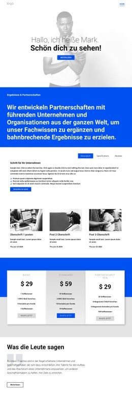 Service-Powering-Geschäft - Kreatives Mehrzweck-Website-Design