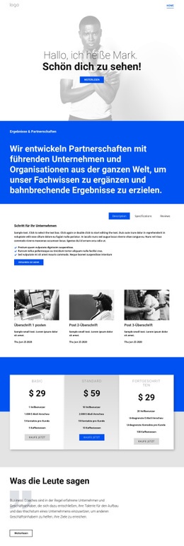 Exklusives Website-Modell Für Service-Powering-Geschäft