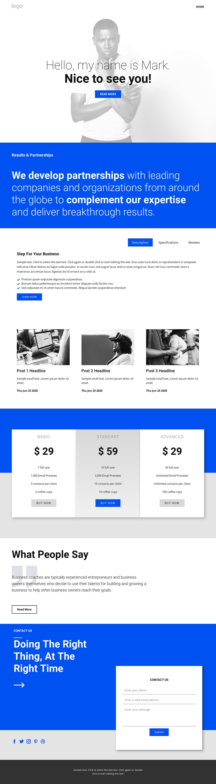 Service powering business HTML5 Template