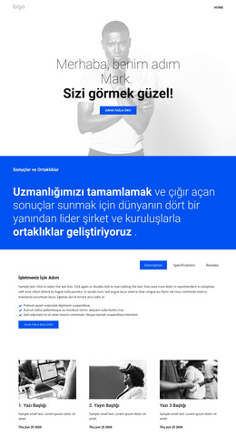 İşe Güç Veren Hizmet Için Önyükleme HTML'Si