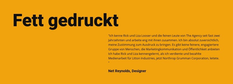 Mutiger Stil im Design Website Builder-Vorlagen