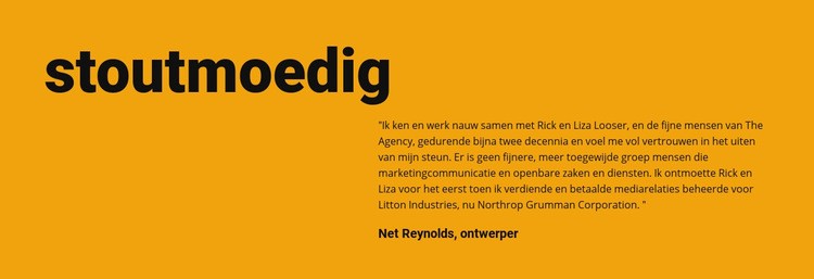 Gewaagde stijl in ontwerp Website mockup