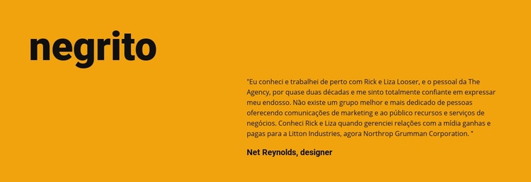 Estilo arrojado no design Construtor de sites HTML