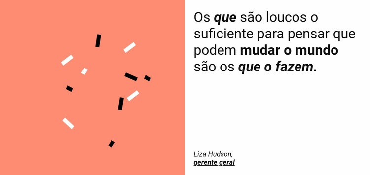 Histórias de clientes Design do site