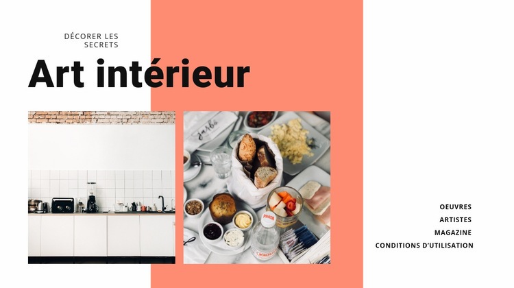 Intérieur pour la cuisine Conception de site Web