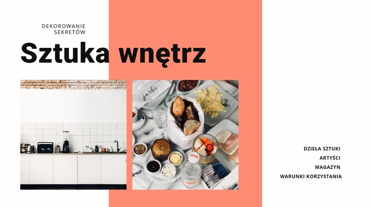 Wnętrze do kuchni Szablon HTML5