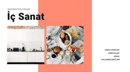 Mutfak Için Iç Mekan - HTML Sayfası Şablonu