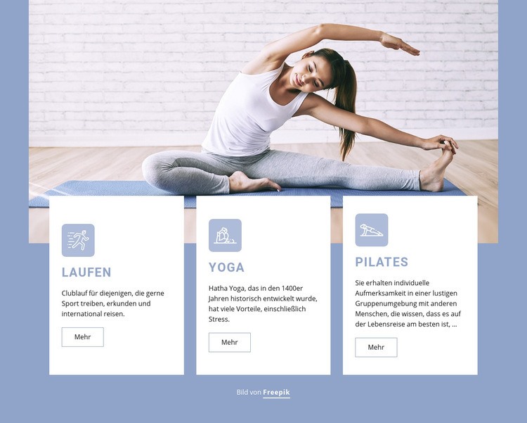 Krafttrainingskurse Website Builder-Vorlagen