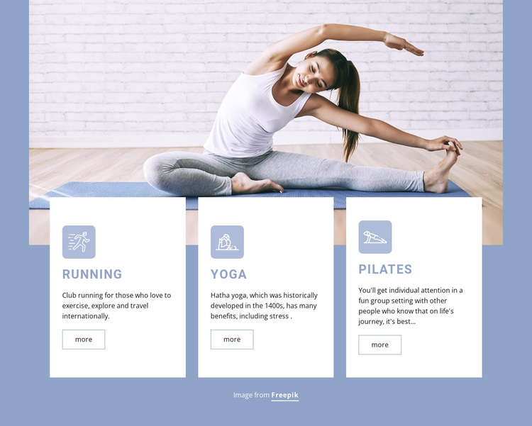 Strength training classes Joomla Page Builder