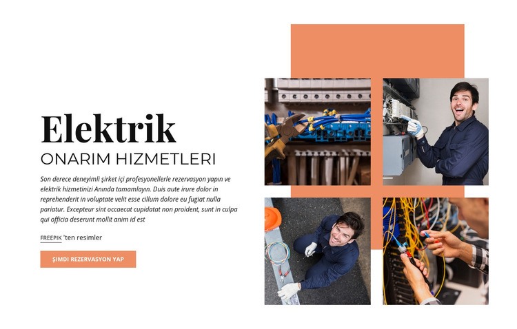 Elektrik Tamir Hizmetleri HTML Şablonu