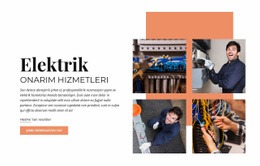 Elektrik Tamir Hizmetleri Için Web Sitesi Düzeni