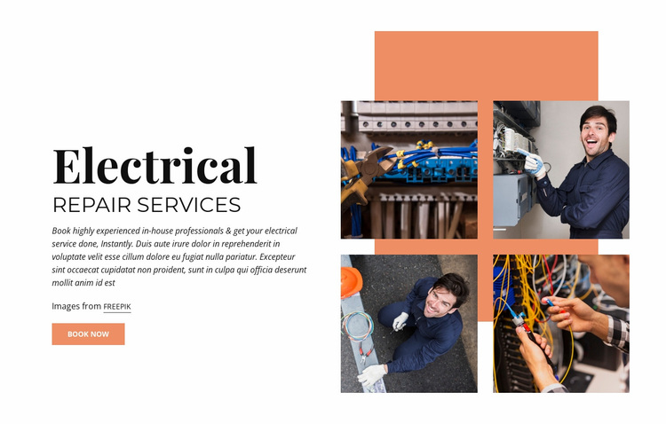 Electrical Repair Services Website Design