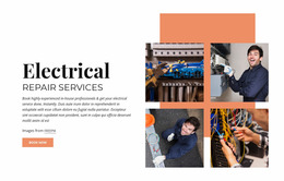 Electrical Repair Services - Wireframes Mockup