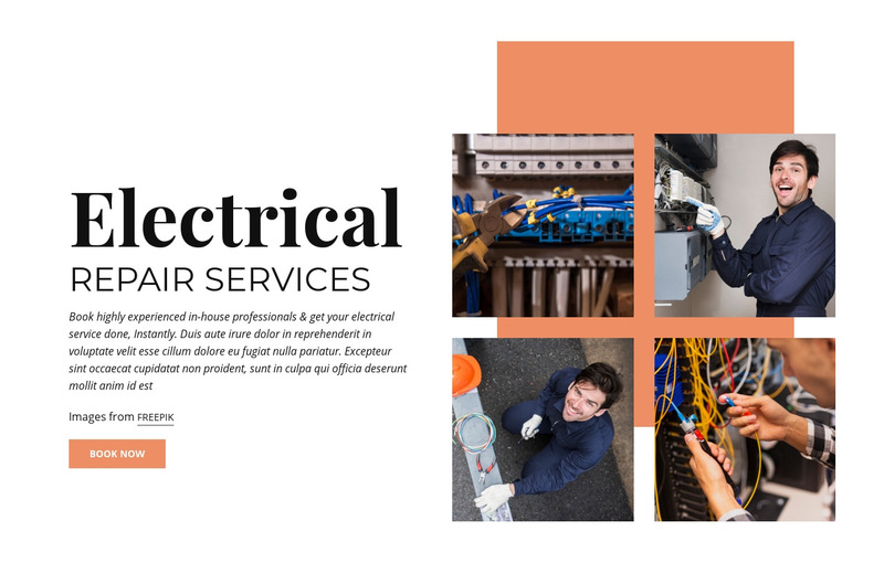 Electrical Repair Services Wix Template Alternative