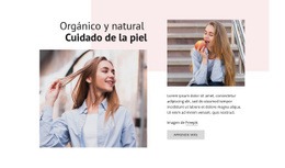 Cuidado De La Piel Natural: Página De Destino Moderna