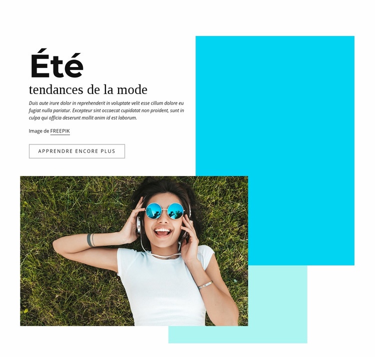 Les tendances de la mode les plus cool Maquette de site Web