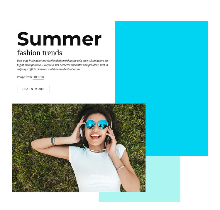Coolest fashion trends Homepage Design