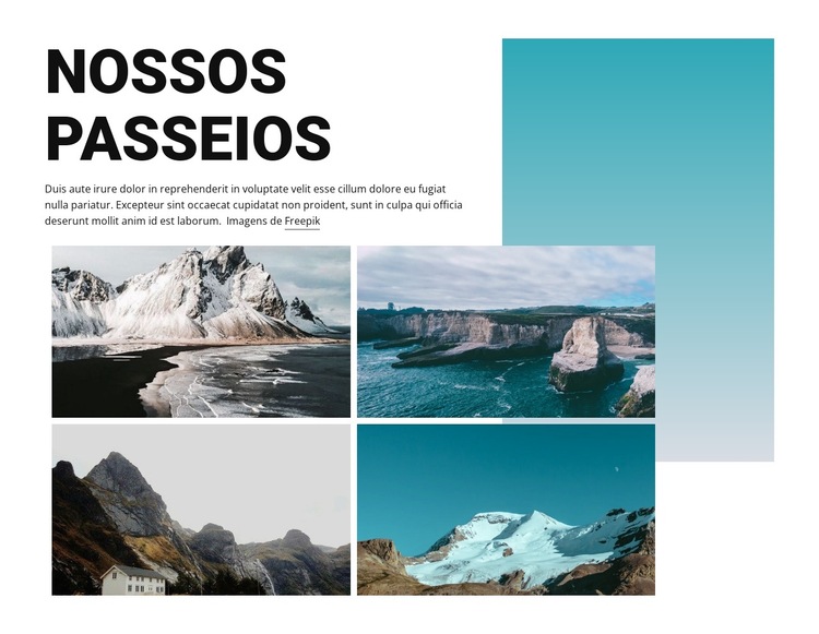 Passeios de viagem Modelo de site