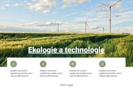 Ekologie A Technologie - Šablona Webové Stránky