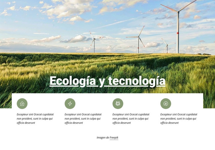 Ecología y tecnología Plantillas de creación de sitios web