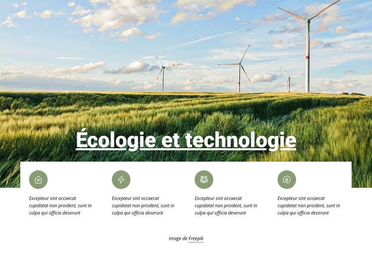 Écologie et technologie Modèles de constructeur de sites Web