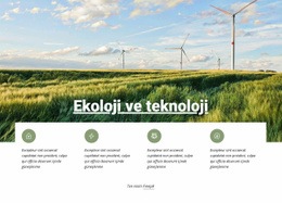 Ekoloji Ve Teknoloji Için Premium Açılış Sayfası
