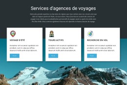 Disposition CSS Pour Services D'Agences De Voyages