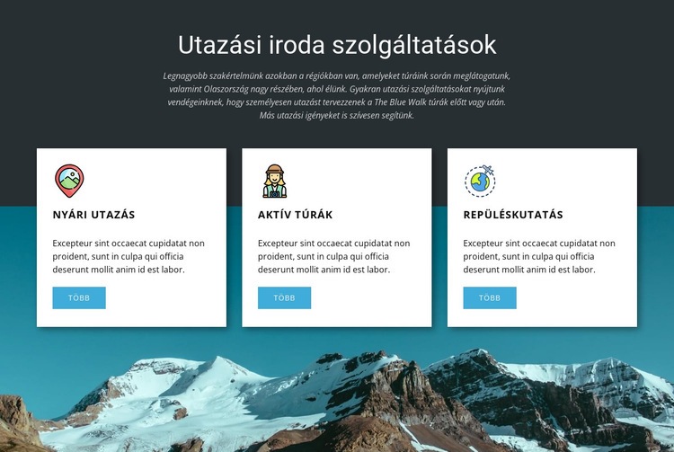 Utazási iroda szolgáltatások WordPress Téma