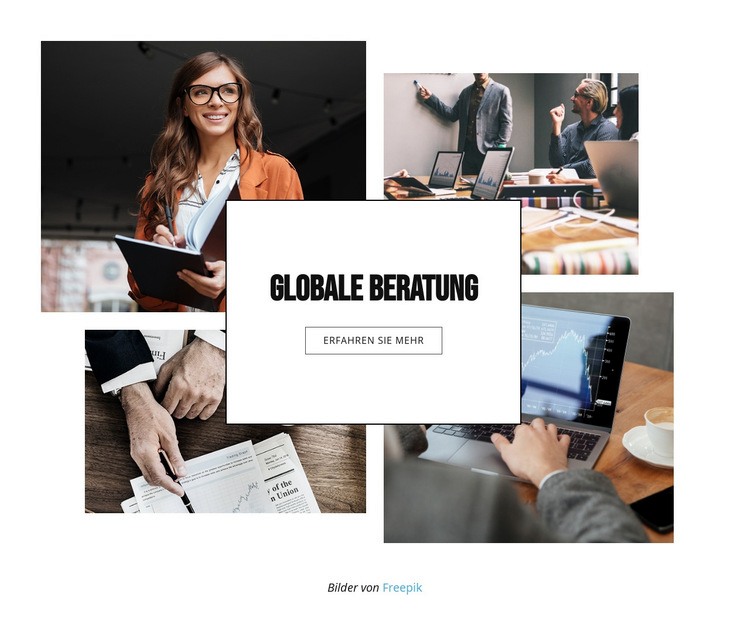 Globale Unternehmensberatung Landing Page