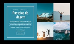 Melhor Design De Página De Destino Para Passeios De Viagem