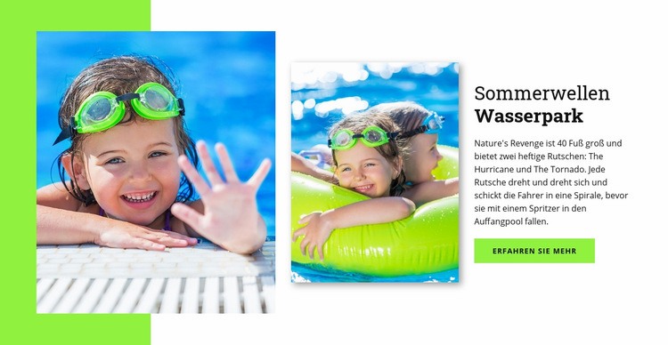 Wasserpark Website Builder-Vorlagen