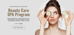 Beauty Care SPA Program - HTML Page Template