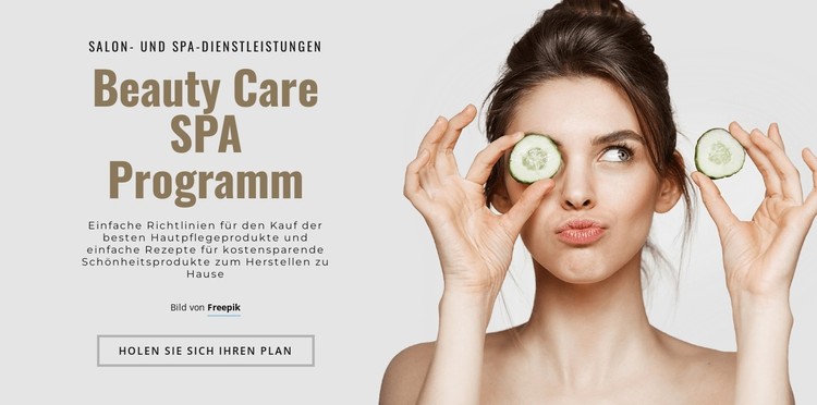 Beauty Care SPA-Programm CSS-Vorlage