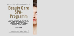 Beauty Care SPA-Programm - HTML-Seitenvorlage