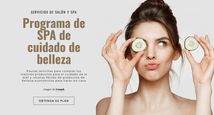 Programa de spa Beauty Care Plantilla HTML