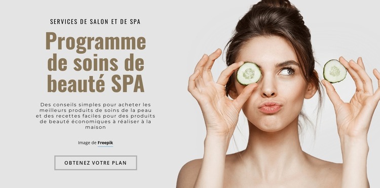 Programme de soins de beauté SPA Modèle Joomla