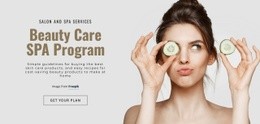 Beauty Care SPA Program - Professional Homepage Design