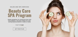 Beauty Care SPA Program - Mobile Website Template