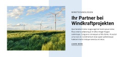Windkrafttechnologien Reaktionsschnelle Website-Vorlagen