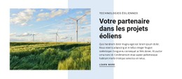 Technologies De L'Énergie Éolienne Modèle De Site Web CSS