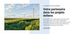 Technologies De L'Énergie Éolienne - Modèle De Site Web Gratuit