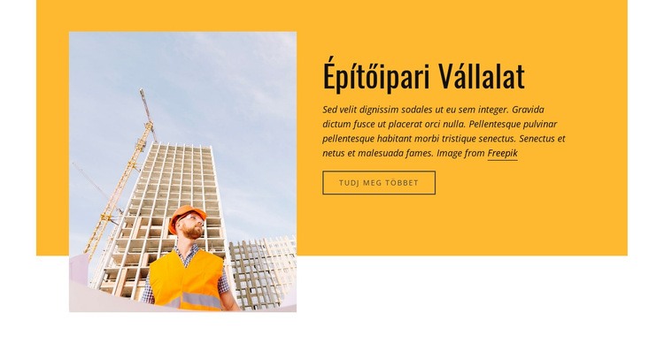 Építőmérnöki HTML Sablon