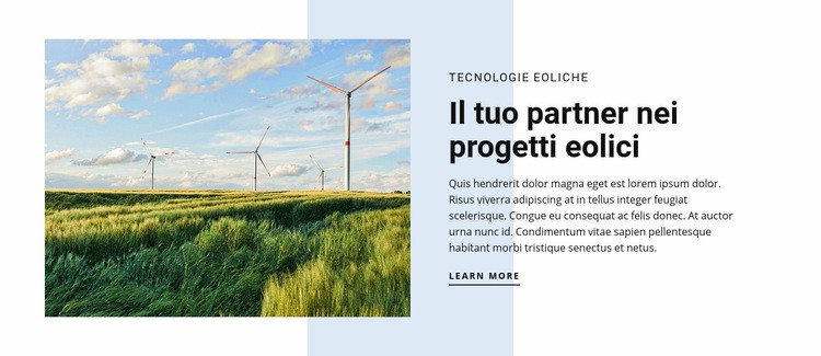 Tecnologie eoliche Modello HTML5